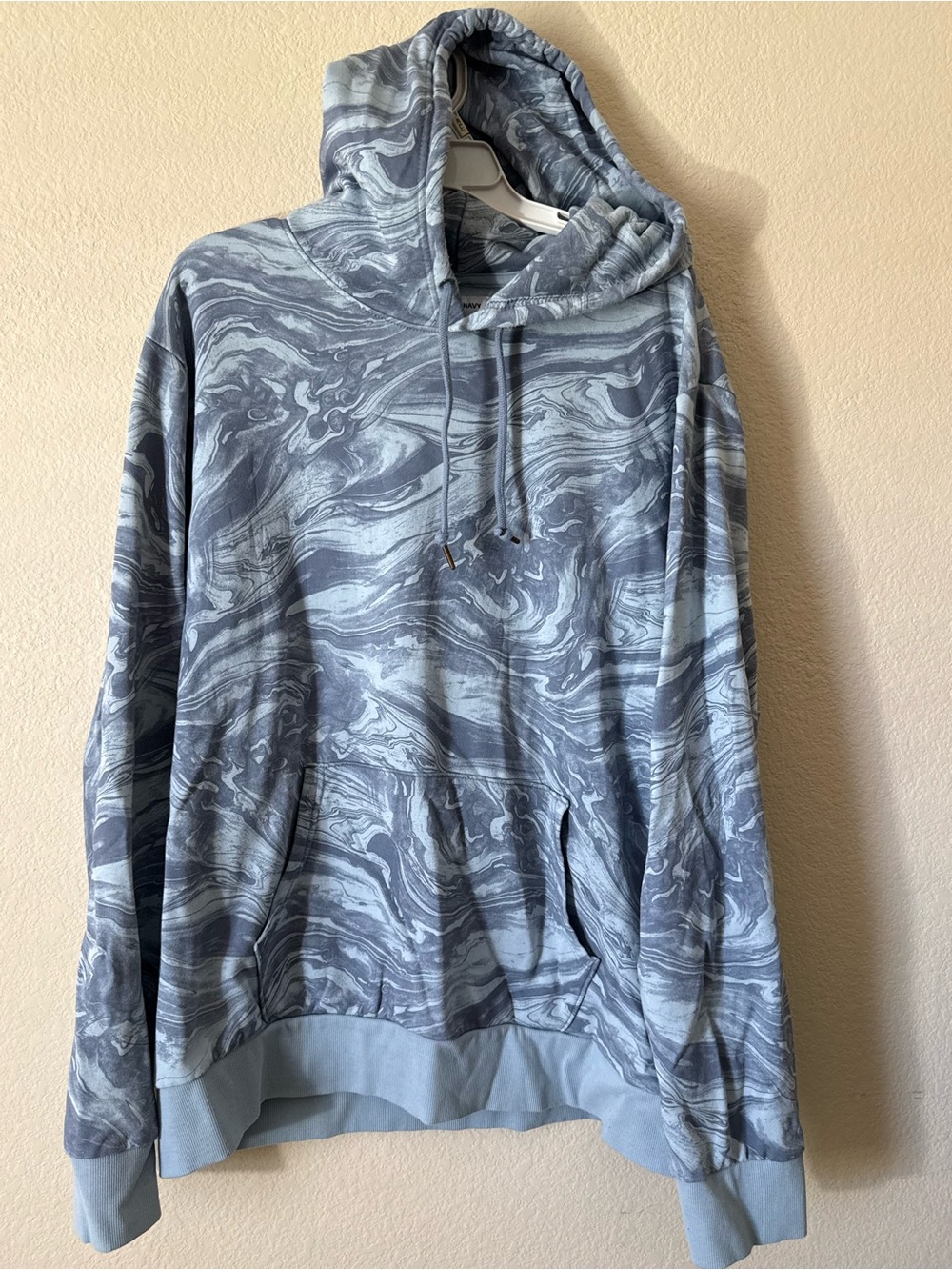 Old Navy Active Women's 2XL Gray Abstract Pullover Hoodie Fleece Pockets